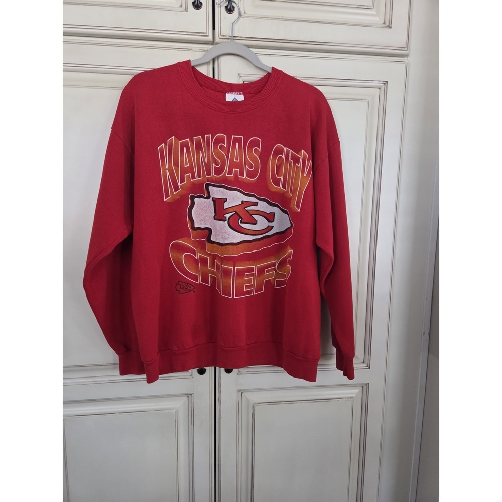 Vtg Kansas City Chiefs Sweatshirt 1994 League‎ Leader Men's Xl Unisex Pullover